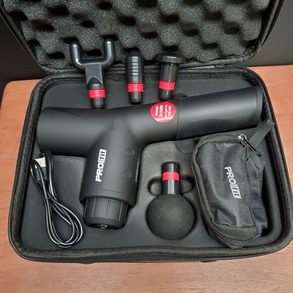 Pro Fit Percussion Muscle Massager with Attachments Rechargable - Picture 1 of 9